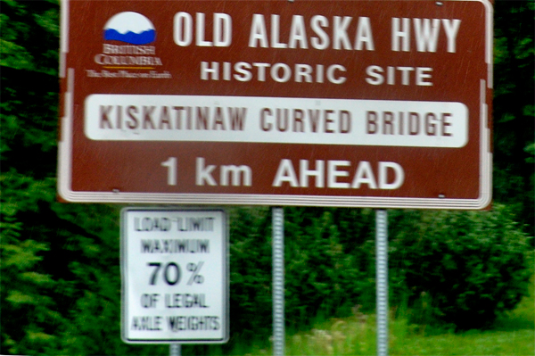sign: Old Alaska Highway sign